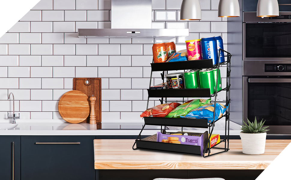 Retail Display Rack, Countertop Snack Stand Organizer Shelf