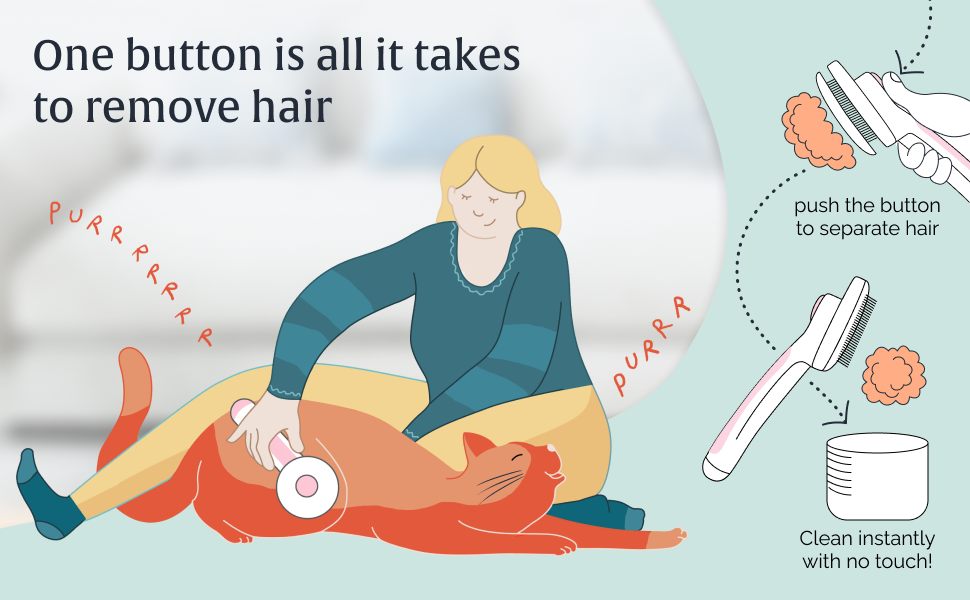 Hepper Deshedding Cat Brush For Shedding Your Cat or Kitten