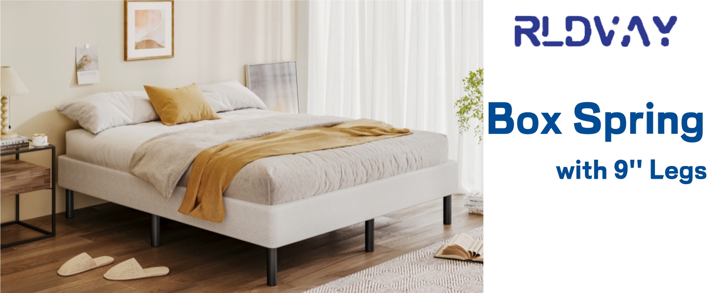 RLDVAY QueenBoxSpring, 5 inch Queen Size Box Spring Stand, Heavy Duty Box Spring