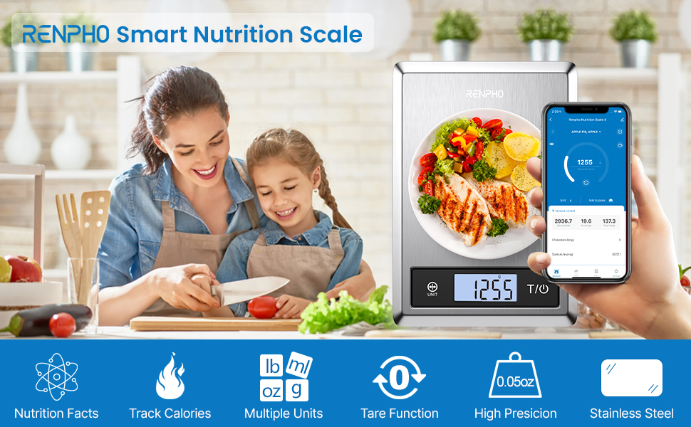 RENPHO Digital Food Scale, Kitchen Scale for Baking, Cooking and Coffee