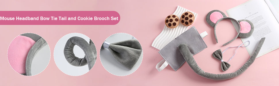 Mouse Costume Set and 2PC Cookie Brooches