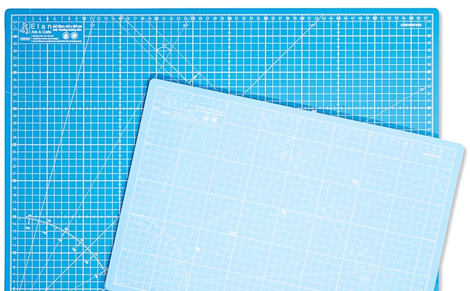 Elan Cutting Mat A2 Blue, 5Ply Craft Mat, SelfHealing Cutting Board