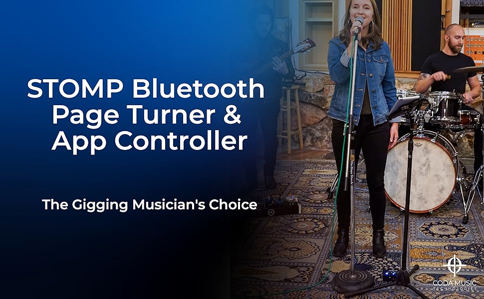 STOMP Bluetooth Page Turner Pedal for Tablets HandsFree