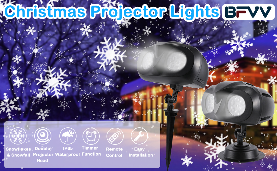 snowflake lights projector
