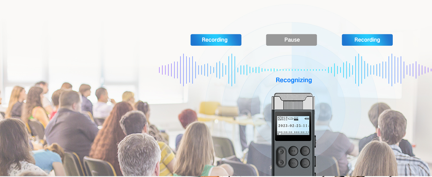 80GB Digital Voice Activated Recorder with Playback Audio Voice