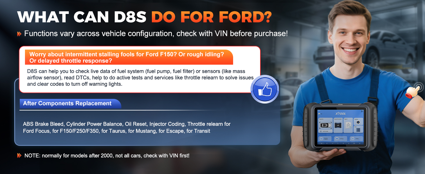 xtool d8s scan tool for ford