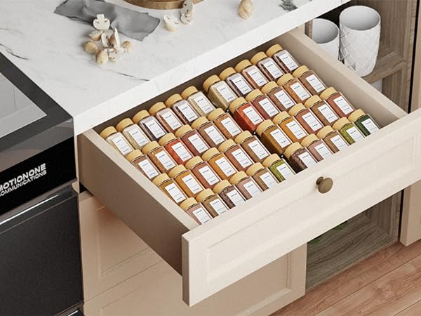 Amazon.com: 19 x 13 Inches Spice Drawer Organizer, 4 Tier
