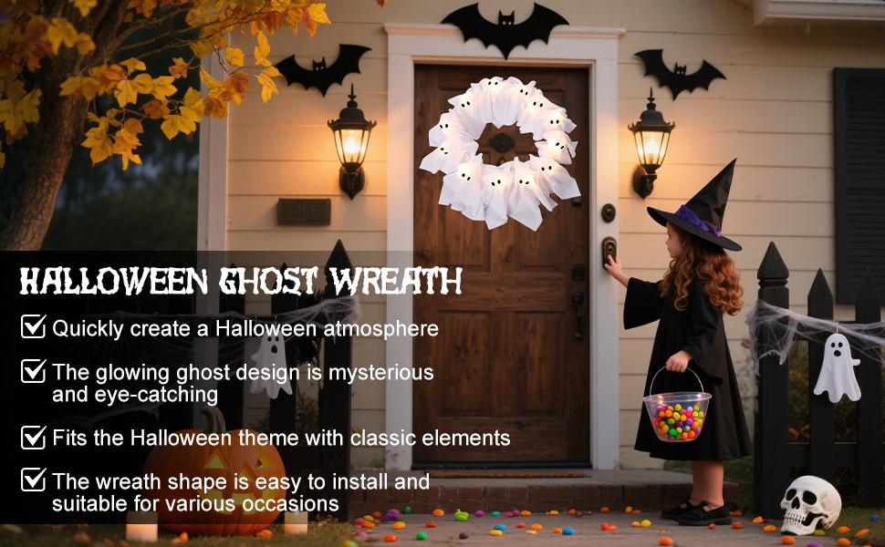 Halloween Ghost Wreath