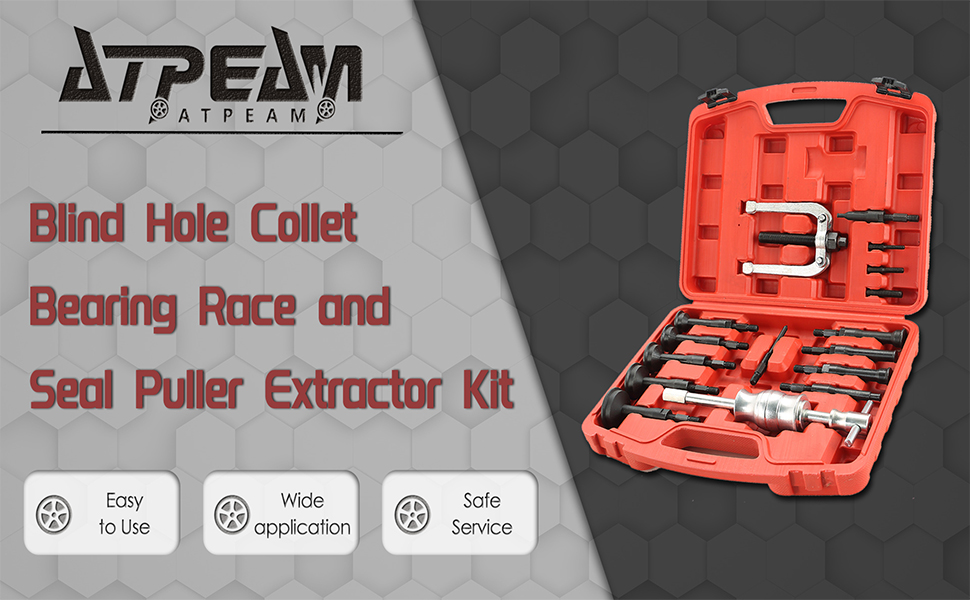 ATPEAM Blind Hole Collet Bearing Race and Seal Puller Extractor Kit