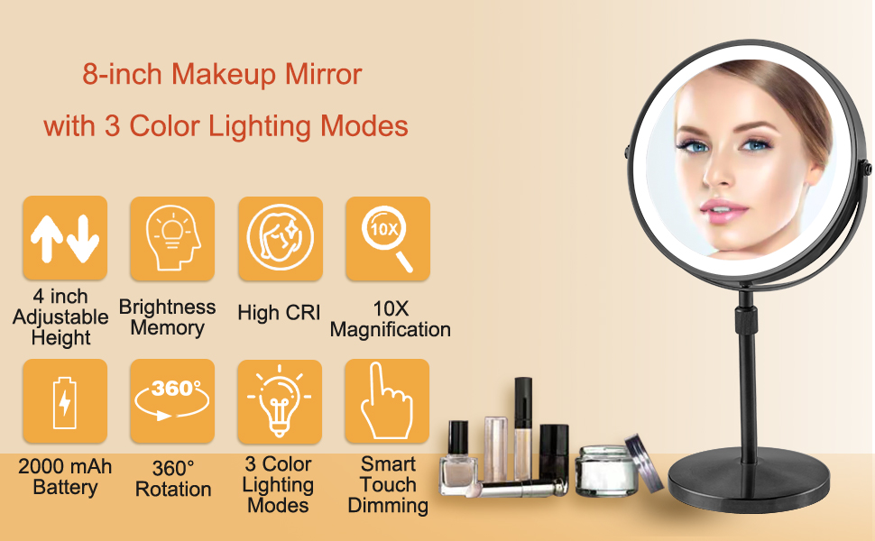 8 Inch Makeup Mirror