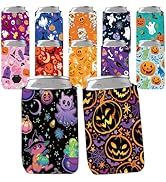 Gameza Halloween Can Coolers Sleeves, 24PCS Halloween Party Decor Supplies Favors, Pumpkin Ghost ...