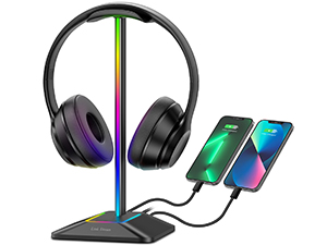 WizardD ヘッドセットスタンド LED付き 05aa163d-dab0-4799-9a1f-