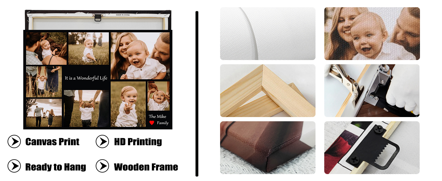 CXHOSTENT Collage Canvas Prints with Your Photos