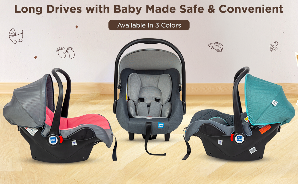 Mee Mee Little Explorer Car Seat & Carry Cot - Pink -16 Mee Mee Little Explorer Car Seat & Carry Cot - Pink -16