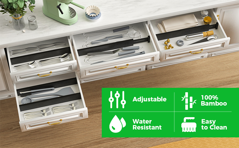 expandable bamboo drawer dividers
