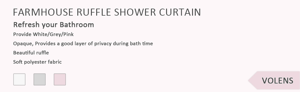 volens farmhouse ruffle shower curtain