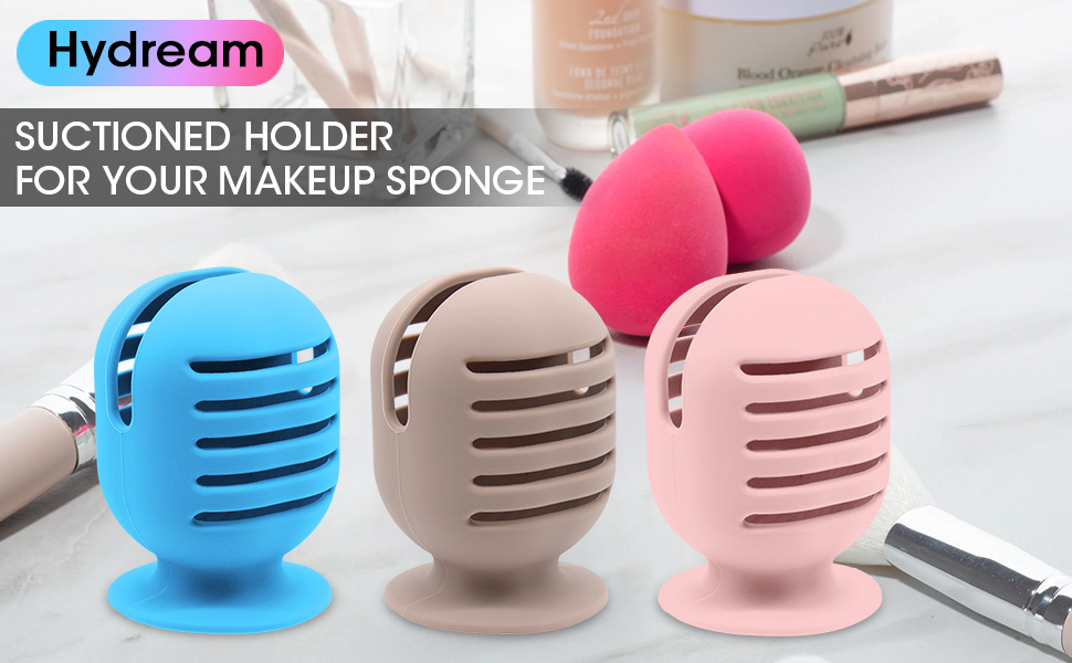 3Pack Makeup Sponge Holder,Silicone Beauty Blender Holder