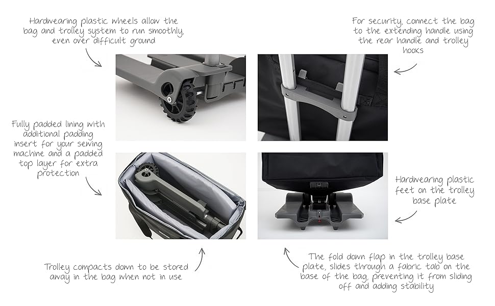 hobby gift hobbygift trolley sew sewing machine bag