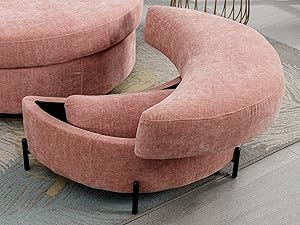 GoDoco 42" W Swivel Accent Barrel Chair Set