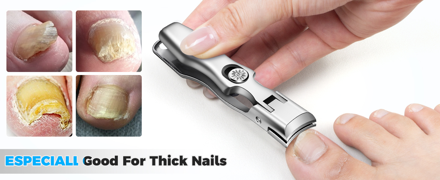 Wide Jaw Opening Nail Clippers with Catcher