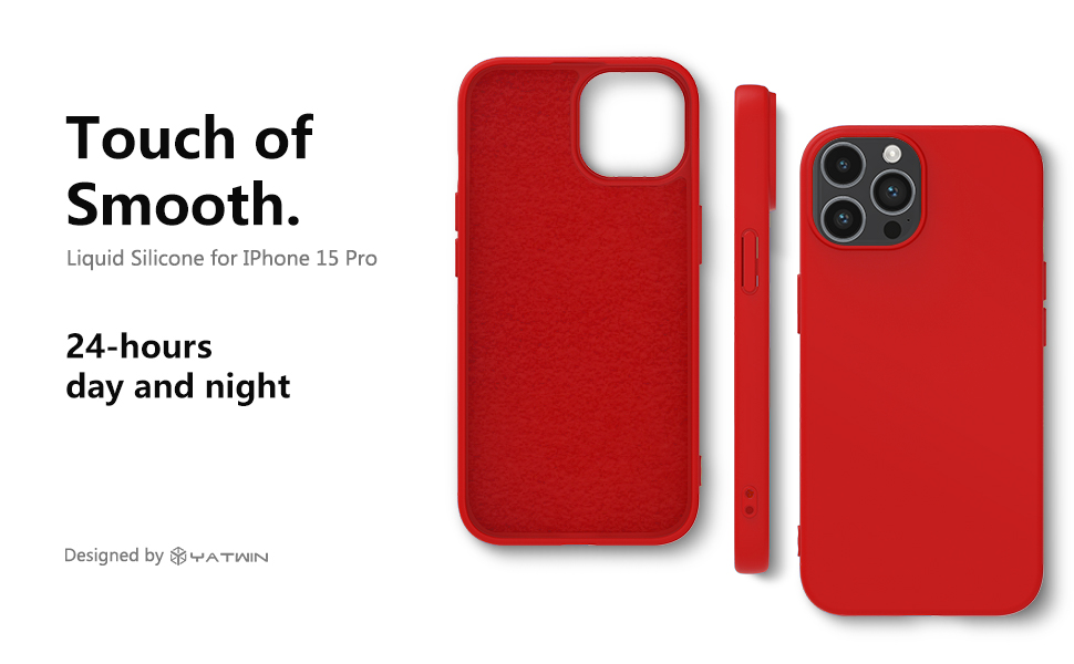 Apple iPhone 15 Pro Silicone Phone Case Red