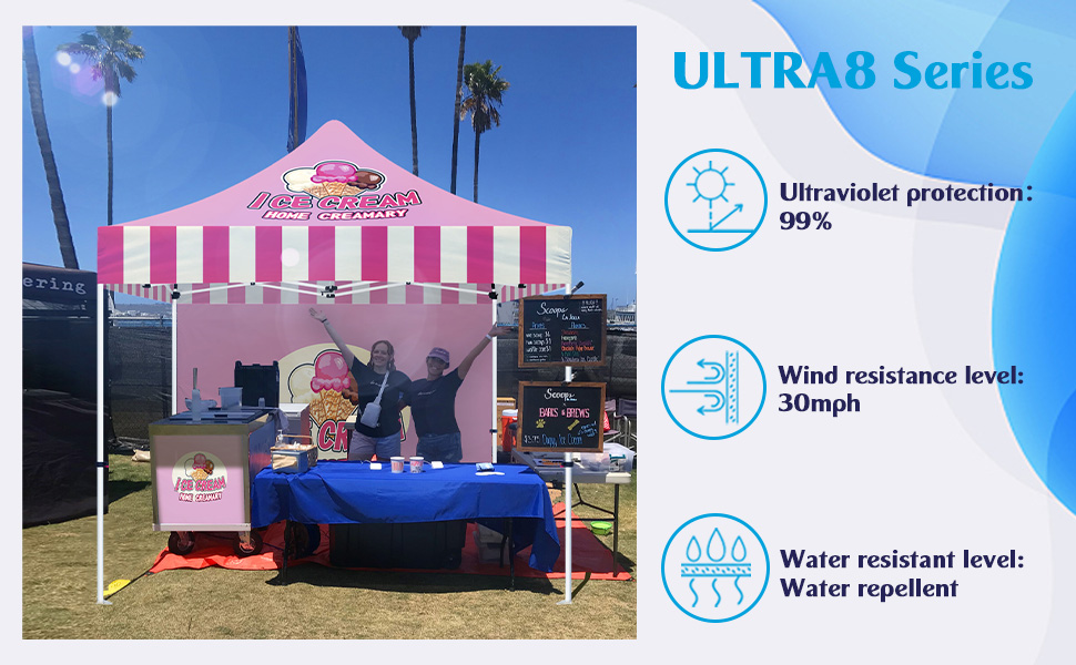 Lemonade Tent, Heavy Duty Outdoor Canopy Tent 10x10, Fresh