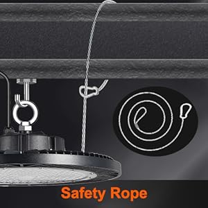 led high bay light with safe rope