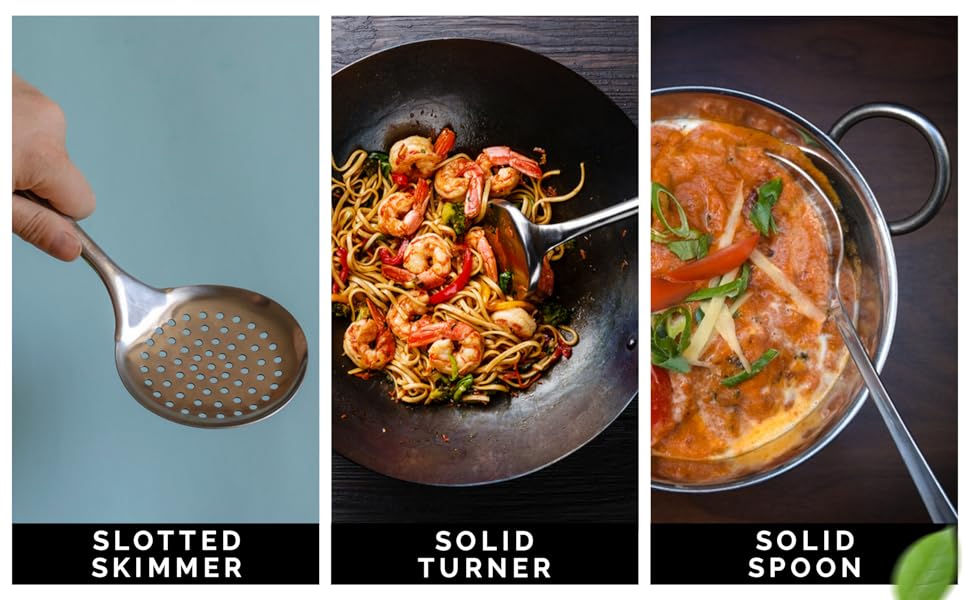 metal cooking utensils, cooking utensils , kitchen cooking set, silver steel cooking utensils