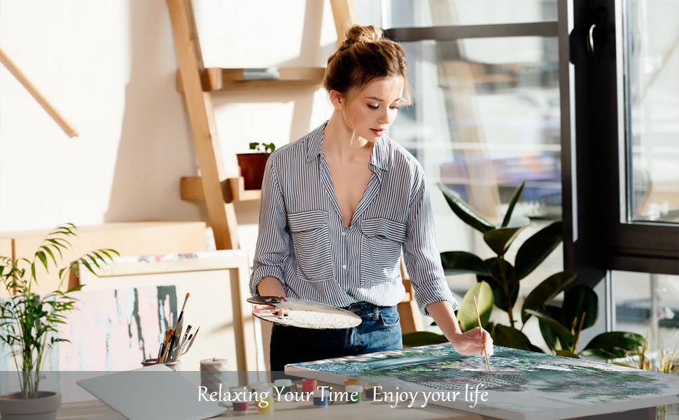 paint by numbers for adults beginner diy oill painting numbers kits succulents 