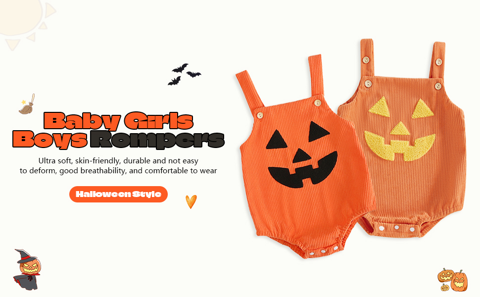 Newborn Infant Baby Girls Boys Rompers Halloween Clothes