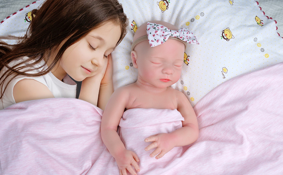 BABESIDE Lifelike Reborn Baby Dolls 18in Full Platinum