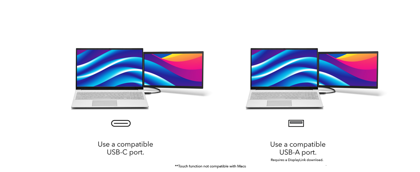 SideTrak Swivel Pro Touch (2024) - USB port compatibility for this portable monitor