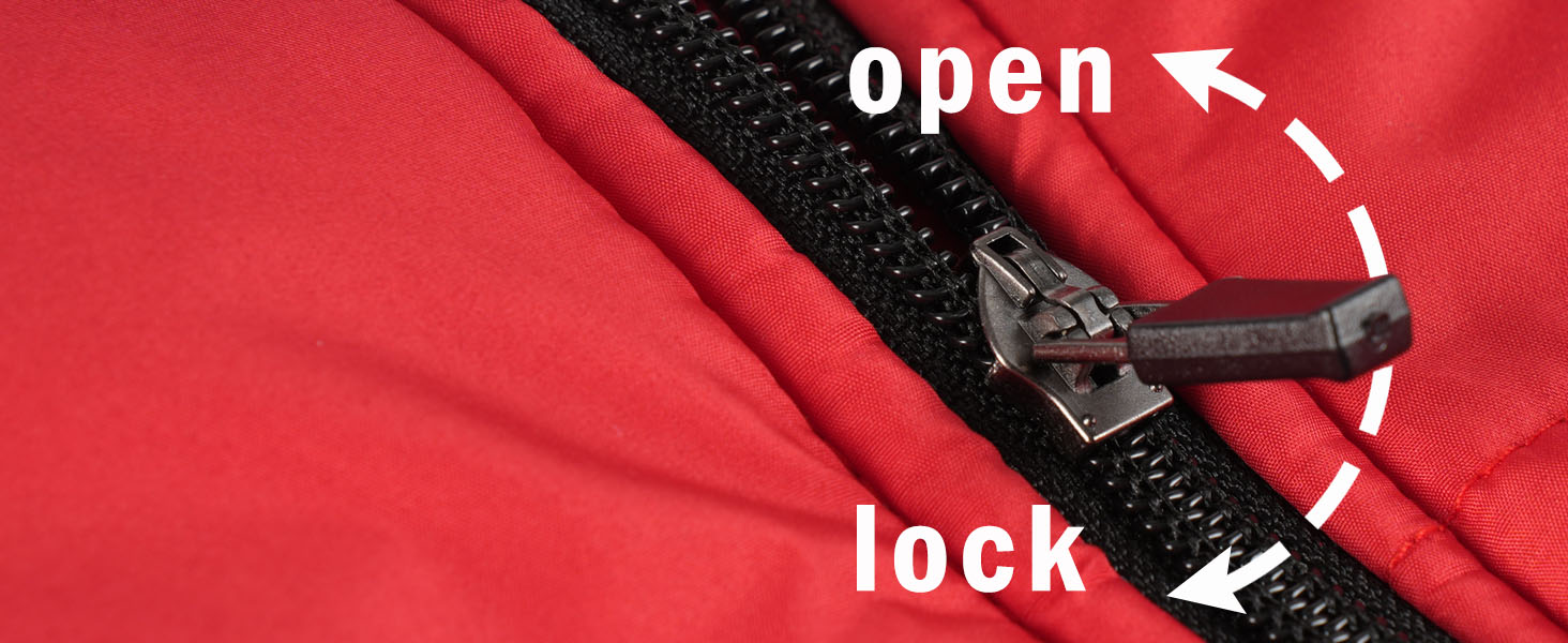 Zip with locking function