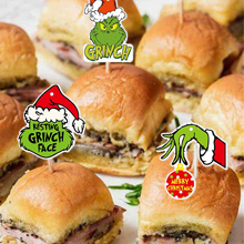 Adornos para cupcakes Grinch