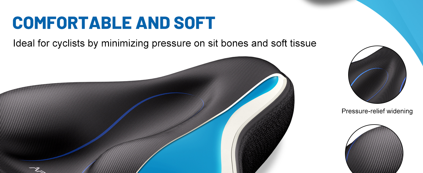 extra wide bike seat cushion