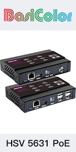 HDMI KVM USB Extender with PoC Over Cat5 Cat5e / Cat6 Cat6e RJ45 1080p Extension LAN 4k Ethernet