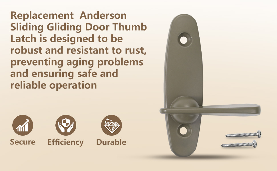 Gliding Door Thumb Latch Replacement for Andersen Sliding