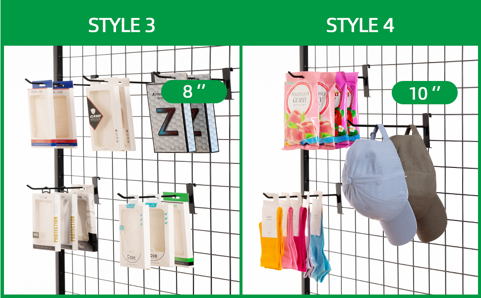 PYBTOOL 12 Inch Gridwall Hooks, Grid Panel Hanging Hooks