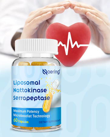 Liposomal Nattokinase 12,000 FU Serrapeptase 360,000 SPU Enzyme Supplement