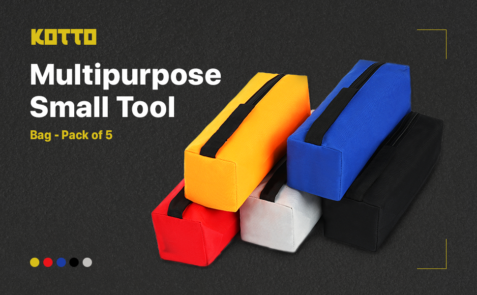 KOTTO Small Tool Bag 5 Pack, Tool Box Organzier & Storage