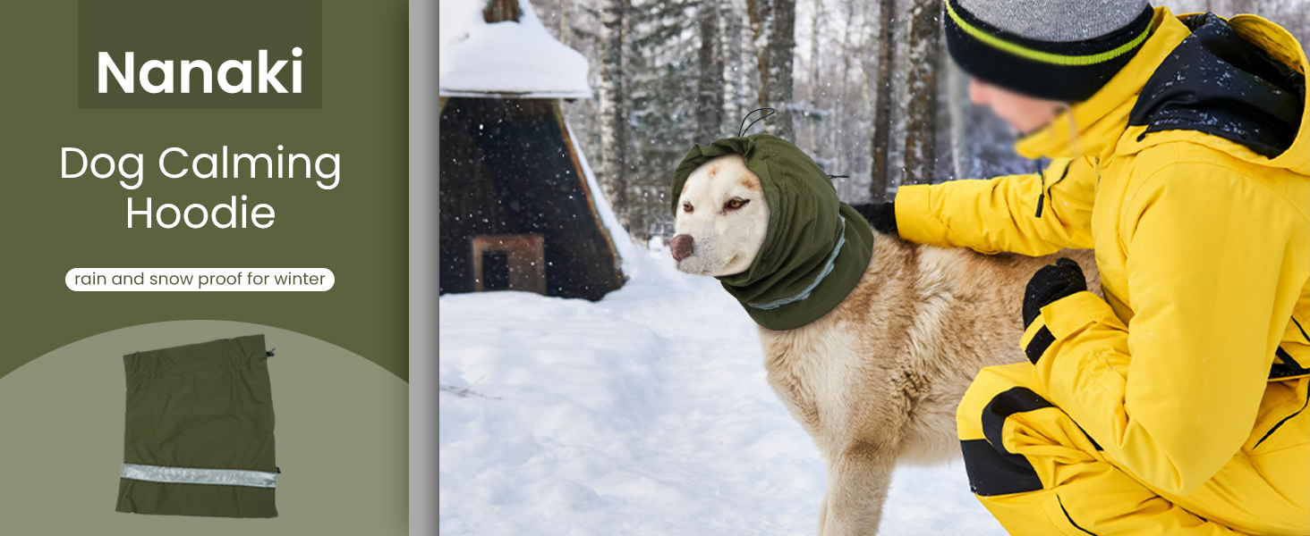 Nanaki Adjustable Dog Head Cover Dog Neck Warmer,Rainproof