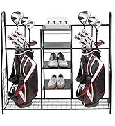Home-it Golf Bag Sports Dual Golf Storage Organizer Golf Organizer Rack