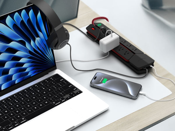 Power Center Vertex, Power Surger Protector, USB Charging, USB-C Charging, 20W USB-C