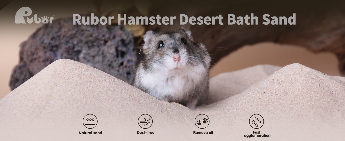 Rubor Hamster Bath Sand NoDust Desert Sand or Potty