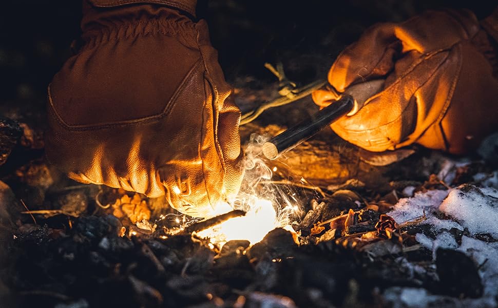 Sparks from a ferro rod