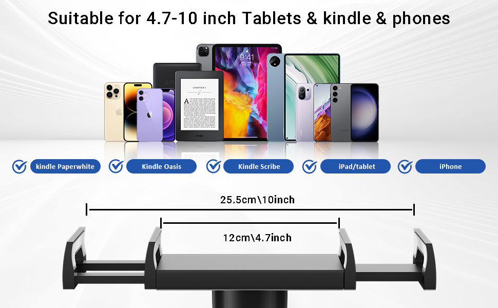 Suitable for 4.7-10 inch Tablets kindle phones
