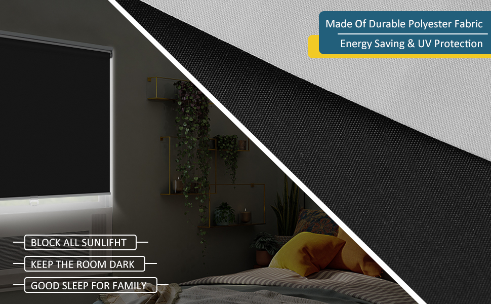 KCO Cordless Blackout Roller Blind Window Blinds and Shades Waterproof