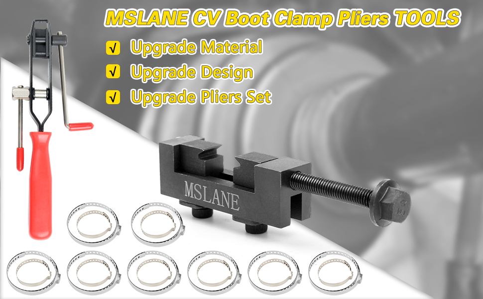 MSLANE CV Axle Boot Clamp Tools Set, Universal CV Boot Clamp Pliers + CV Joint Ear