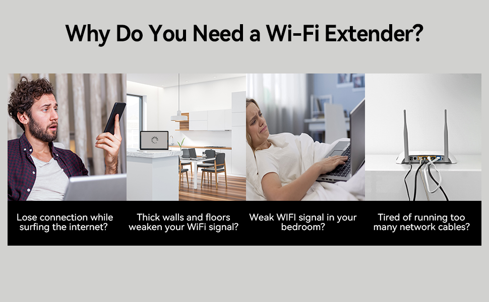 2023 WiFi Extender Signal Booster for Home up to 10000 sq