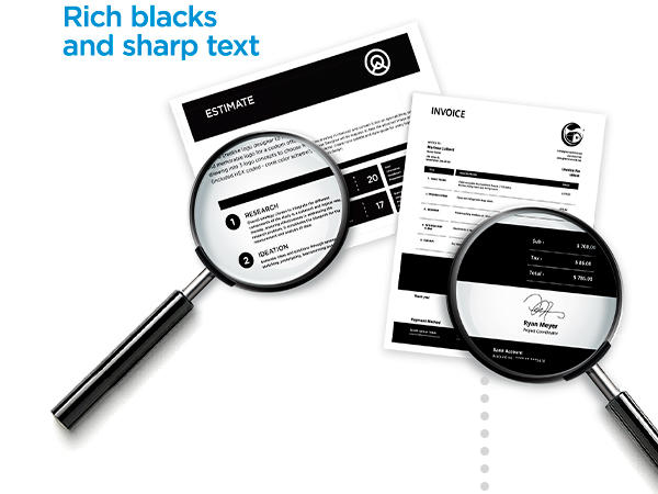 original hp toner print sharp black text recycled cartridges high air quality secure printing